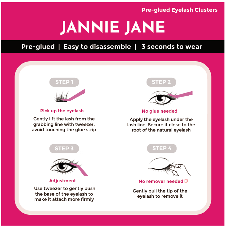 JANNIE JANE Pre-glued Lashes Starter Kit