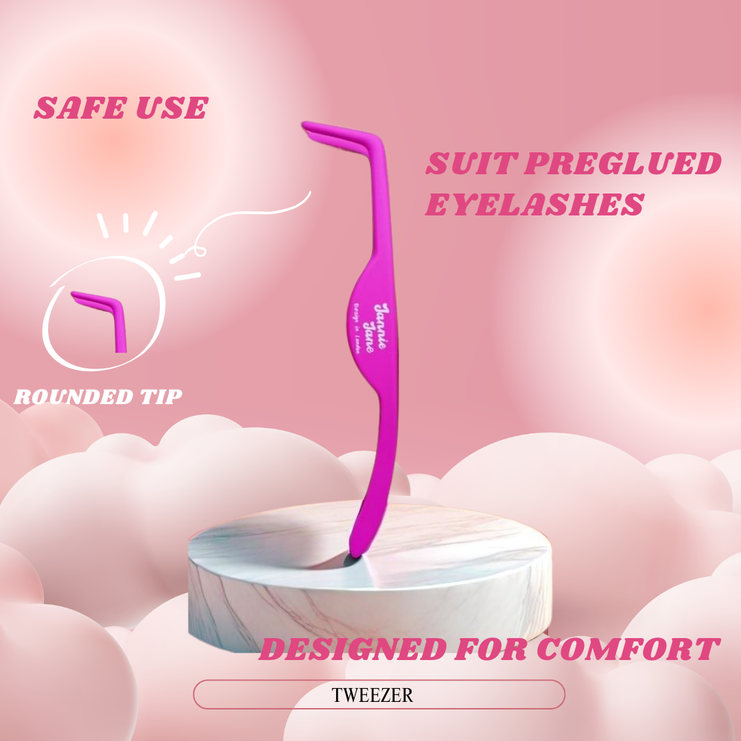 JANNIE JANE Full Style Pack - 6 Style Lashes+ Heated Curler + 2 Eyelash Curlers + 2 Tweezers